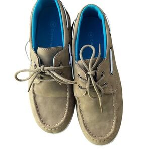 Cherry Popo Boat Shoes Loafers Casual Tan Lace Up Kids Size 4 Excellent preowned